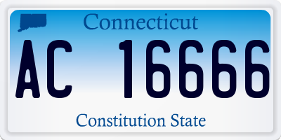 CT license plate AC16666