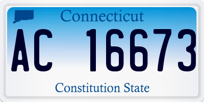 CT license plate AC16673