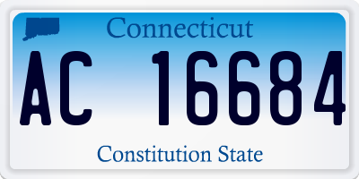 CT license plate AC16684
