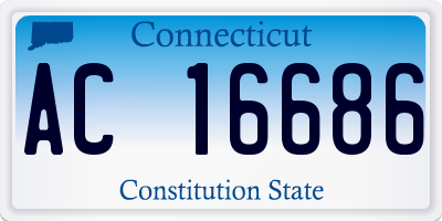 CT license plate AC16686
