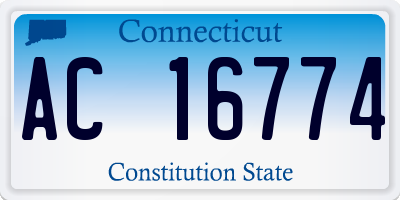 CT license plate AC16774