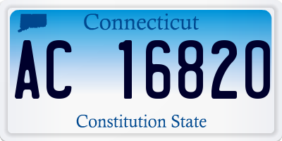 CT license plate AC16820