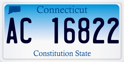 CT license plate AC16822