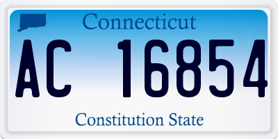 CT license plate AC16854
