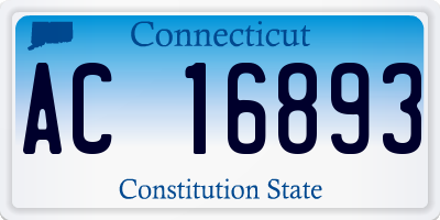 CT license plate AC16893