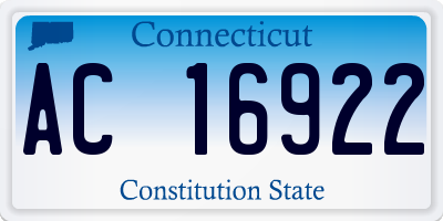 CT license plate AC16922