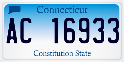CT license plate AC16933