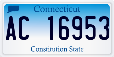 CT license plate AC16953