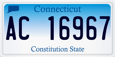 CT license plate AC16967