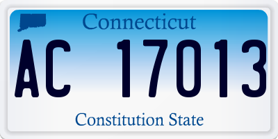 CT license plate AC17013