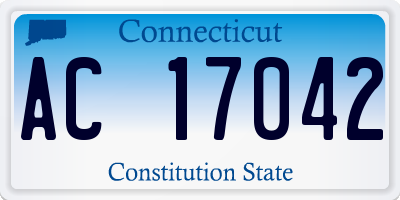 CT license plate AC17042