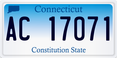 CT license plate AC17071
