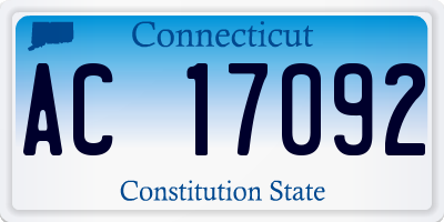 CT license plate AC17092