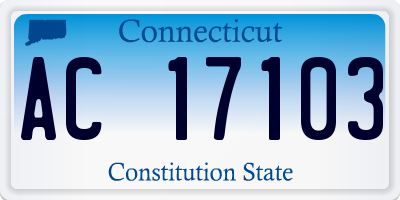 CT license plate AC17103