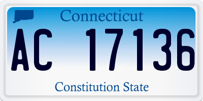 CT license plate AC17136
