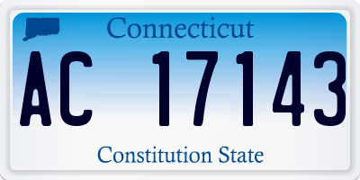CT license plate AC17143