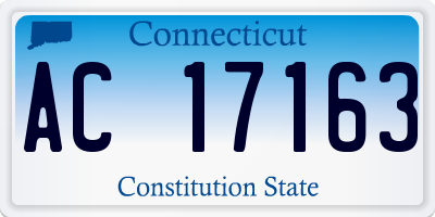 CT license plate AC17163