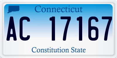 CT license plate AC17167