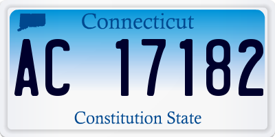 CT license plate AC17182