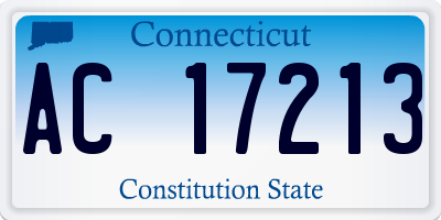 CT license plate AC17213