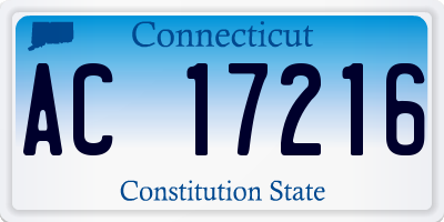 CT license plate AC17216
