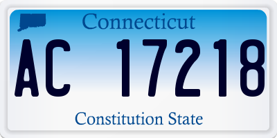 CT license plate AC17218