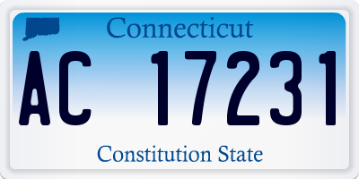 CT license plate AC17231