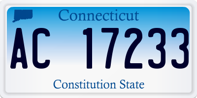 CT license plate AC17233