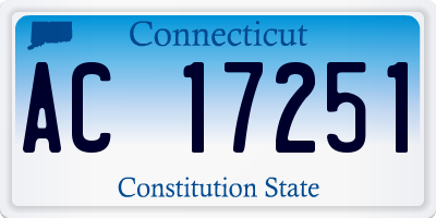CT license plate AC17251