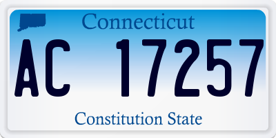 CT license plate AC17257