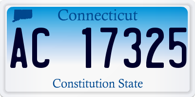 CT license plate AC17325