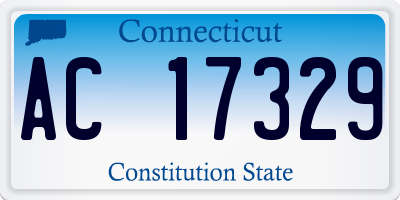 CT license plate AC17329