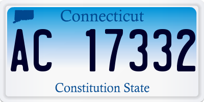 CT license plate AC17332