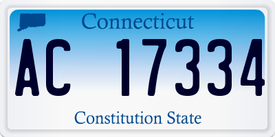 CT license plate AC17334