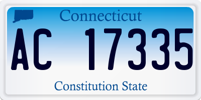 CT license plate AC17335