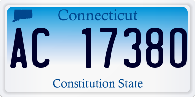 CT license plate AC17380