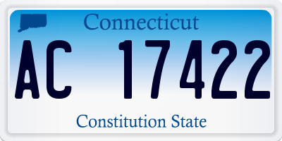 CT license plate AC17422