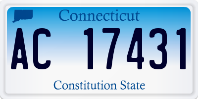 CT license plate AC17431