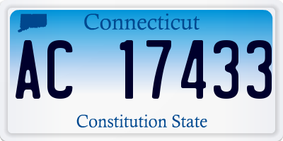 CT license plate AC17433