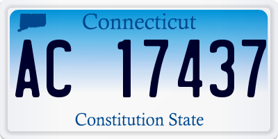 CT license plate AC17437