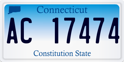 CT license plate AC17474