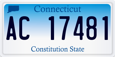 CT license plate AC17481