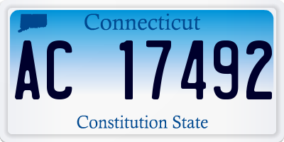 CT license plate AC17492