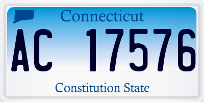 CT license plate AC17576