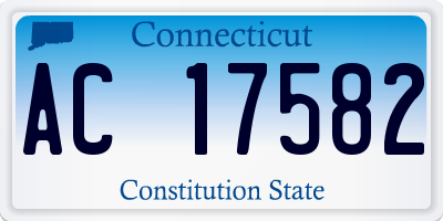 CT license plate AC17582