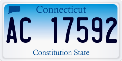 CT license plate AC17592