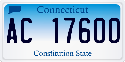 CT license plate AC17600