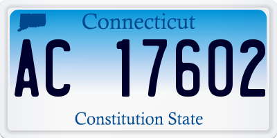 CT license plate AC17602