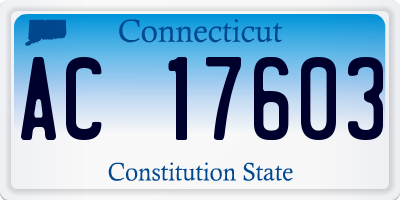 CT license plate AC17603