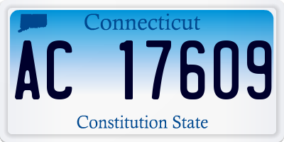 CT license plate AC17609